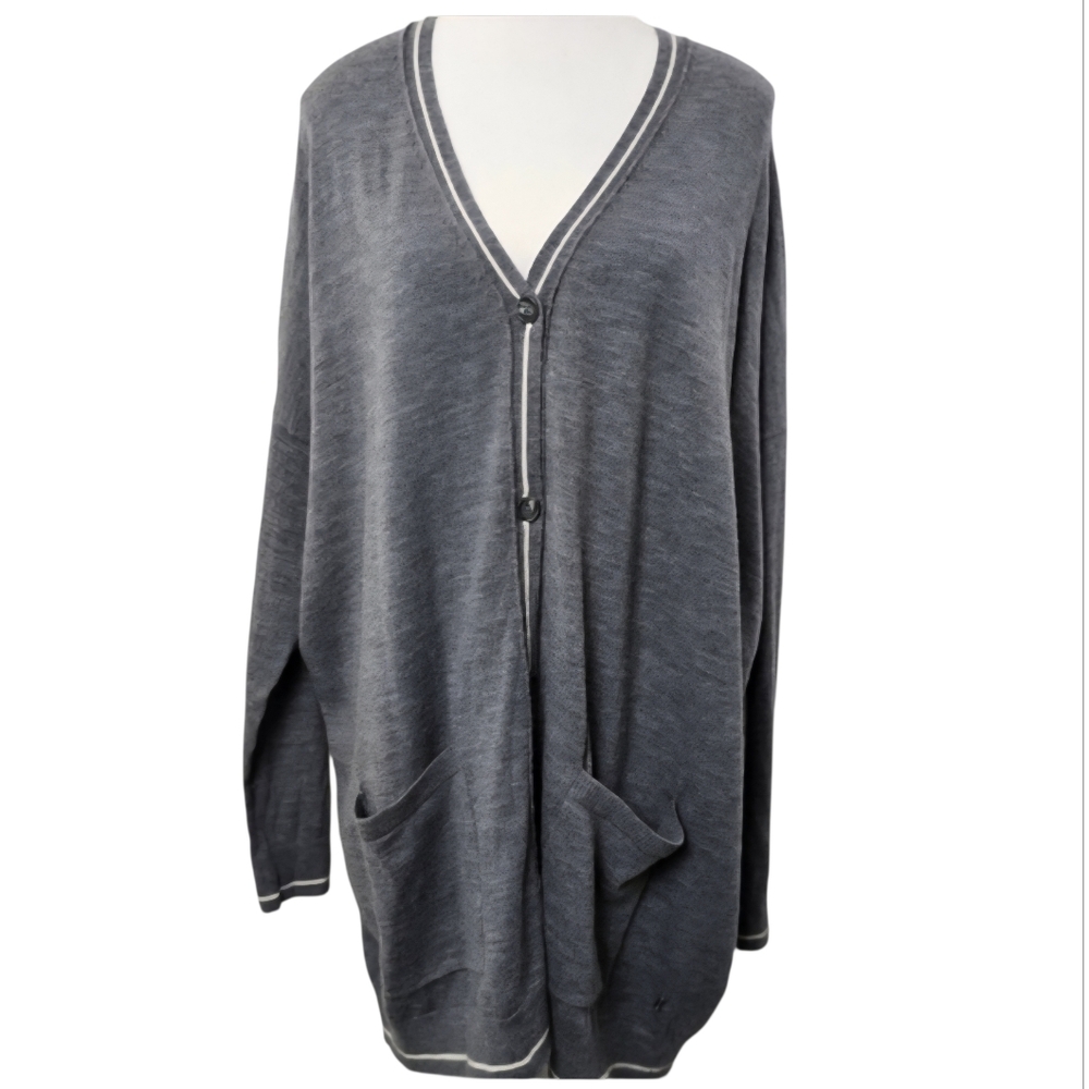 Kit and Ace Gray Merino Wool Cardigan Women’s M/L Button Down Knit Sweater